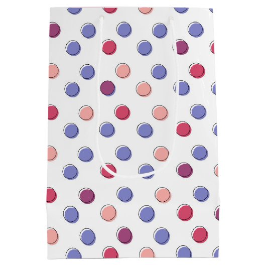 50e verjaardag 'Stick Girl' op pooldots Medium Cadeauzakje (Achterkant)