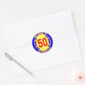 50e verjaardag Sticker (Envelop)