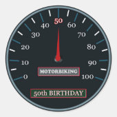 50e verjaardag Sticker (Voorkant)