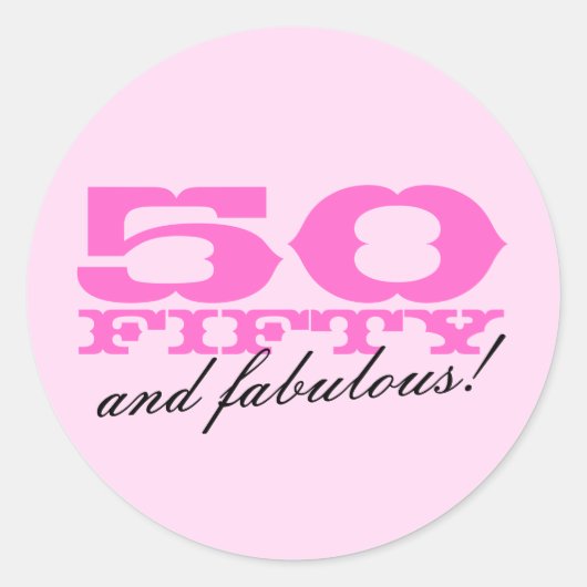 50e verjaardag stickers | 50 en fantastisch (Voorkant)