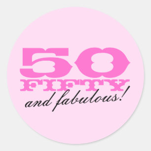 50e verjaardag stickers   50 en fantastisch