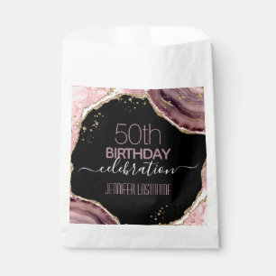 50e verjaardag Stone and Gold Favor Bags Bedankzakje