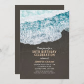 50e verjaardag Strandgolf Ocean Cool Nautical Kaart (Voorkant / Achterkant)