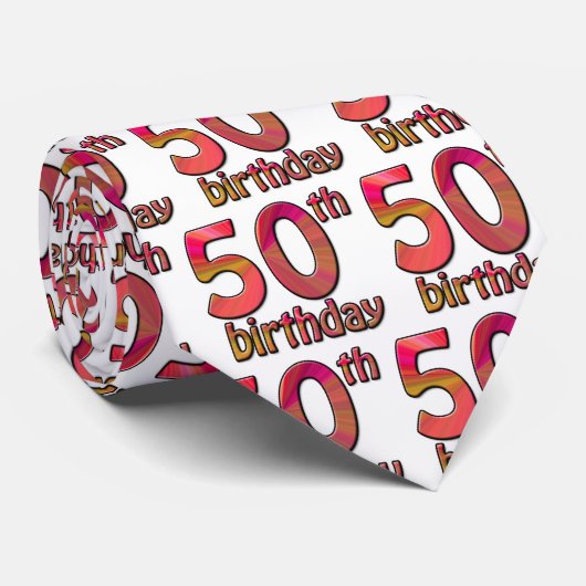 50e verjaardag stropdas (Opgerold)