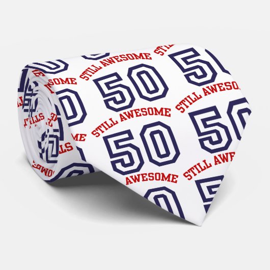 50e verjaardag stropdas (Opgerold)