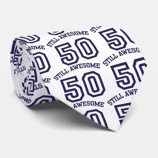 50e verjaardag stropdas (Opgerold)