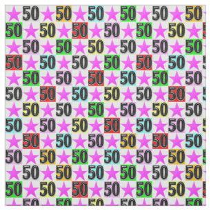 50E VERJAARDAG SUPER STAR STOF