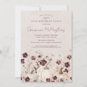 50e verjaardag Surprise Party Pompoen Wildflower Kaart (Voorkant)