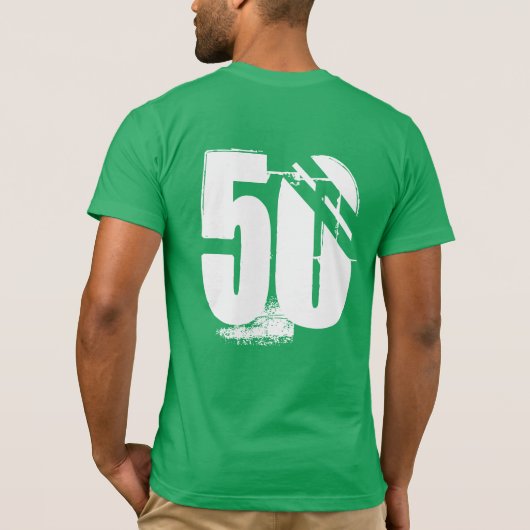 50e verjaardag T-shirt (Achterkant)