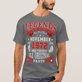 50e verjaardag T-shirt Legends geboren in november
