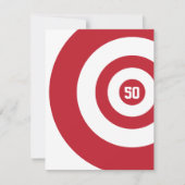 50e verjaardag - Target Bullseye Uitnodiging (Voorkant)