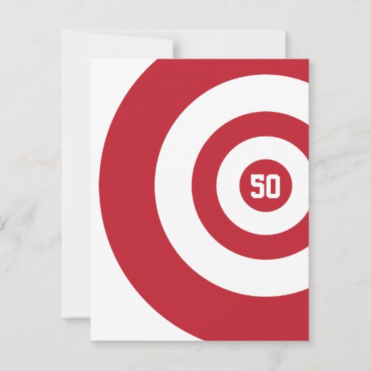 50e verjaardag - Target Bullseye Uitnodiging (Voorkant)