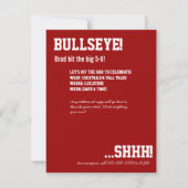 50e verjaardag - Target Bullseye Uitnodiging (Achterkant)