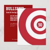 50e verjaardag - Target Bullseye Uitnodiging (Voorkant / Achterkant)