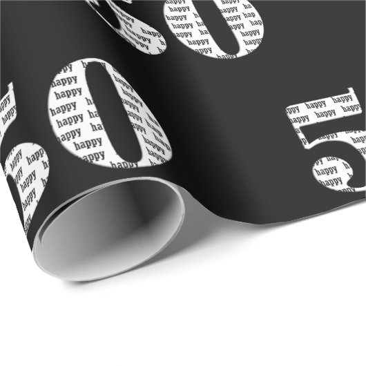 50e verjaardag tekst cadeaupapier (Rol Hoek)