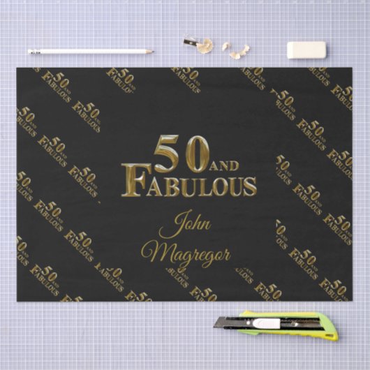 50e verjaardag tissuepapier (Craft)