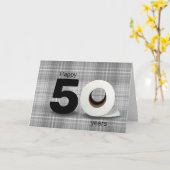 50e verjaardag toiletpapier rol op plaid kaart (Gele Bloem)