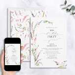 50e verjaardag Trendy Elegant Wildflower Floral Kaart<br><div class="desc">Vier een 50ste verjaardag in stijl met deze prachtige 50ste verjaardag Trendy Elegant Wildflower Floral Invitation! Met een elegant lijst van prachtige waterverf wilde bloemen, het creëer is de perfecte setting om deze speciale gelegenheid te eren. Bovendien kunt u de uitnodiging aanpassen met persoonlijke gegevens die zijn geschreven in moderne...</div>