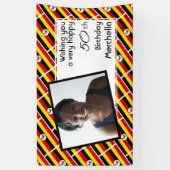 50e verjaardag UGANDA VLAG Custom Photo Spandoek (Verticaal)