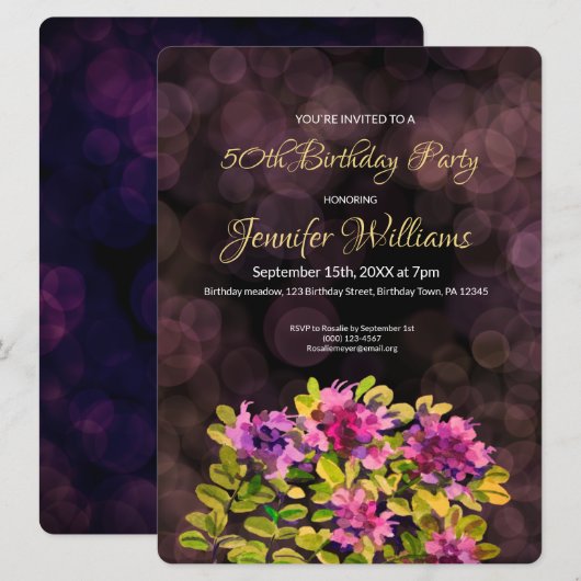 50e verjaardag uitnodiging (Voorkant / Achterkant)