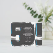 50e verjaardag Uitnodiging (Staand voorkant)