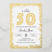 50e verjaardag uitnodiging | 50 en Fabulous Real (Voorkant)