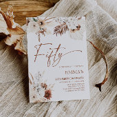 50e verjaardag uitnodiging Boho Pampas