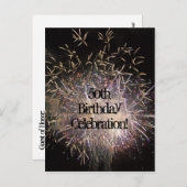 50e verjaardag uitnodiging Briefkaart (aanpassen) (Voorkant / Achterkant)