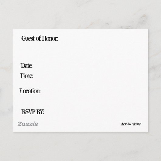 50e verjaardag uitnodiging Briefkaart (aanpassen) (Achterkant)