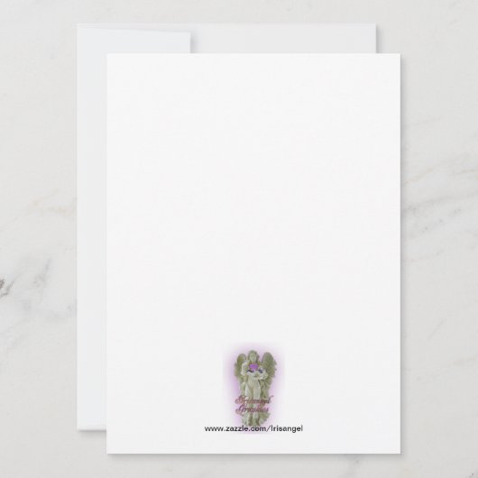 50e verjaardag uitnodiging elegant floral (Achterkant)