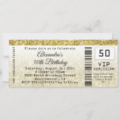 50e verjaardag Uitnodiging Golden Ticket (Voorkant)