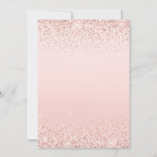 50e Verjaardag Uitnodiging Printable Roos Gold Fif (Achterkant)