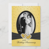 50e verjaardag Uitnodiging Samengevoegde Harten II (Voorkant)