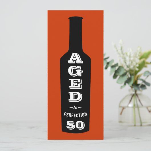 50e verjaardag Uitnodiging tot perfectie (Staand voorkant)