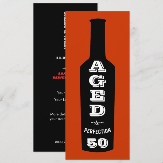 50e verjaardag Uitnodiging tot perfectie (Voorkant / Achterkant)