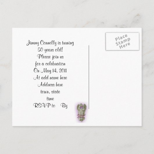 50e verjaardag uitnodiging viering (Achterkant)