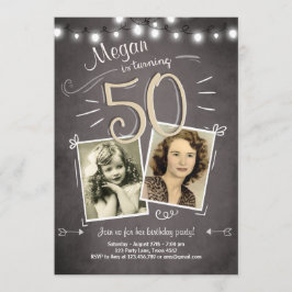 50e verjaardag uitnodiging Vintage 50 jaar