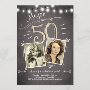 50e verjaardag uitnodiging Vintage 50 jaar