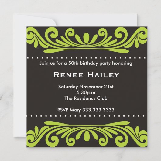 50e verjaardag Uitnodiging - Vlaanderen (Achterkant)