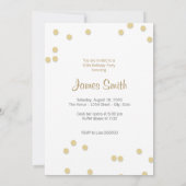 50e verjaardag Uitnodiging voor volwassen gouden b (Achterkant)