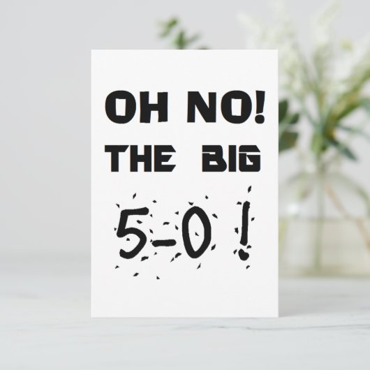 "50e verjaardag" Uitnodigingen (Staand voorkant)