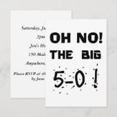 "50e verjaardag" Uitnodigingen (Voorkant / Achterkant)