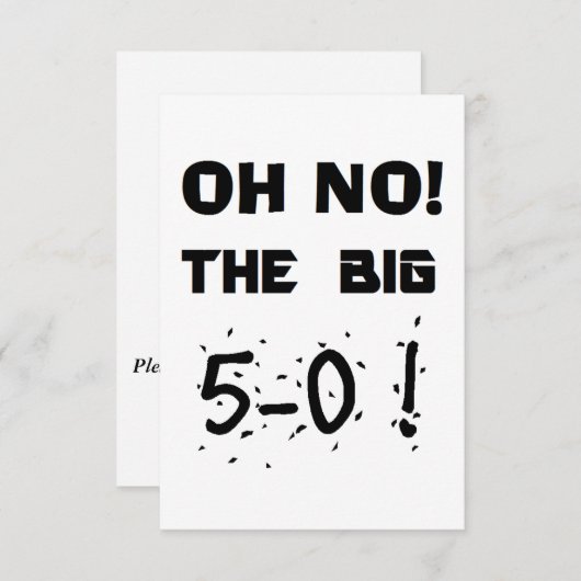 "50e verjaardag" Uitnodigingen (Voorkant / Achterkant)