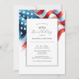 50e verjaardag Uitnodigingen am