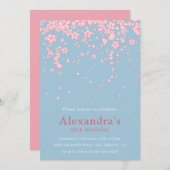 50e verjaardag uitnodigingen Boho Floral Mooi (Voorkant / Achterkant)