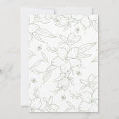 50e verjaardag uitnodigingen Elegant Bloemen (Achterkant)