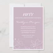 50e verjaardag uitnodigingen Elegant Modern Floral (Voorkant)