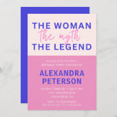 50e verjaardag uitnodigingen Funny Woman Myth Lege (Voorkant / Achterkant)