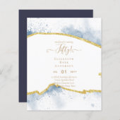 50e verjaardag Uitnodigingen Glitter Glamor (Voorkant / Achterkant)