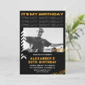 50e verjaardag uitnodigingen Mannen Fotospray verf (Staand voorkant)